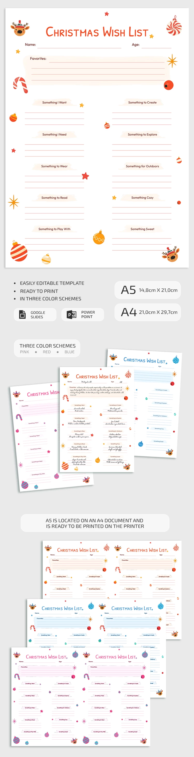 Christmas Wish List - free Google Docs Template - 10069557