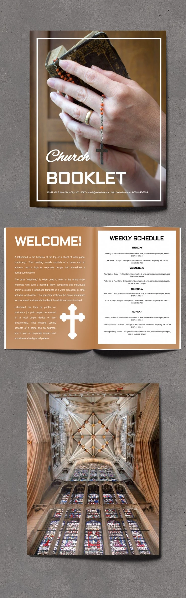 Maravilloso folleto de la iglesia - free Google Docs Template - 10061838