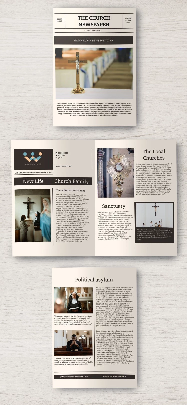 Church Newspaper - free Google Docs Template - 10061755