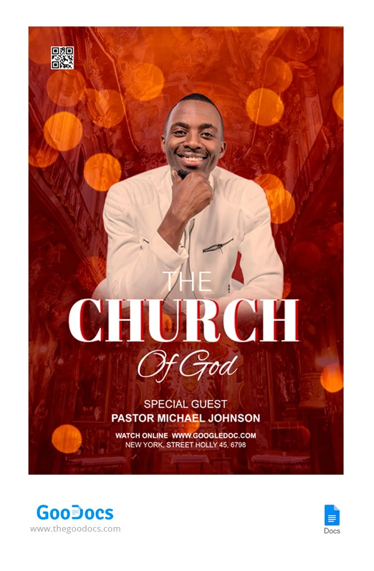 Church of God Flyer - free Google Docs Template - 10064404