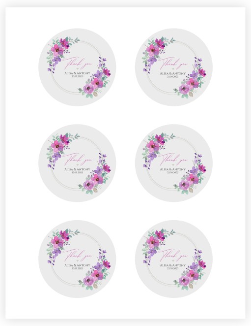Dainty Wedding Sticker Template  Wedding stickers, Wedding labels, Labels  printables free