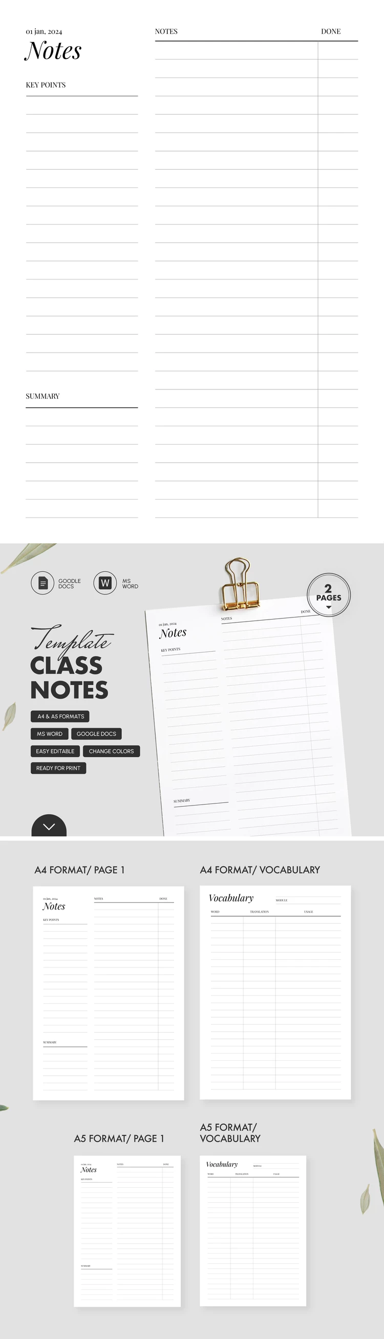 Apuntes de Clase - free Google Docs Template - 10069386