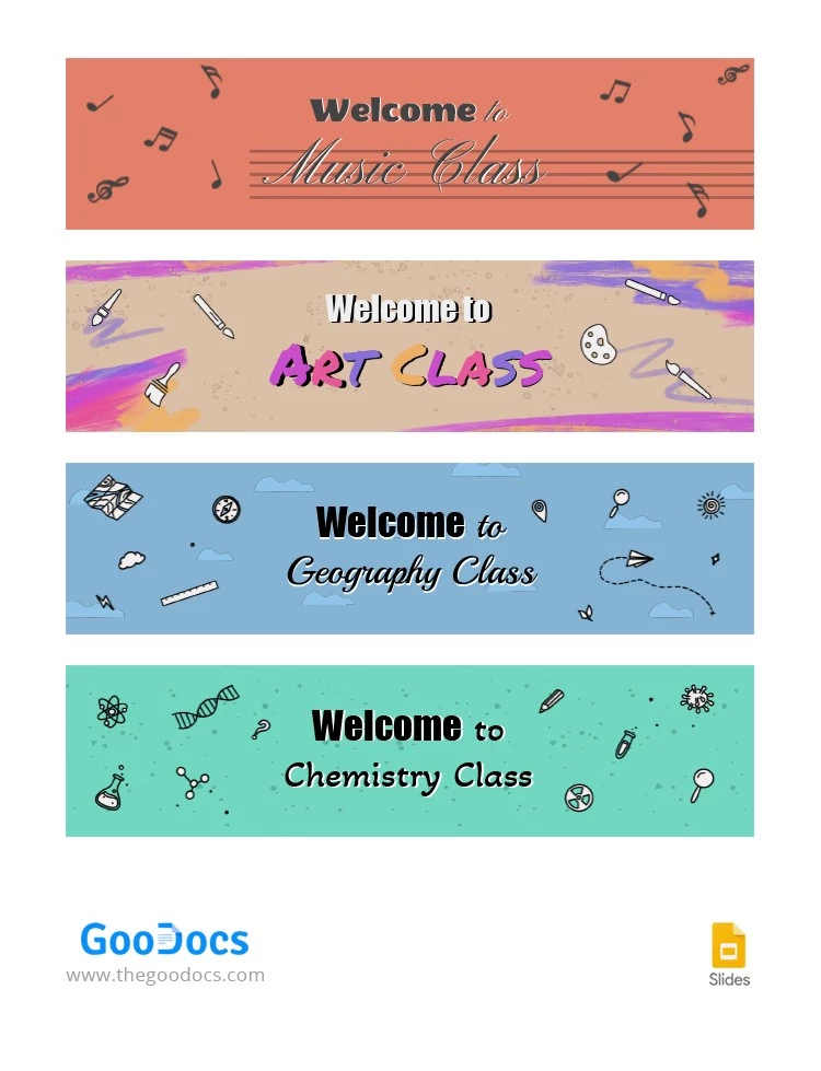 En-têtes de classe - free Google Docs Template - 10062579