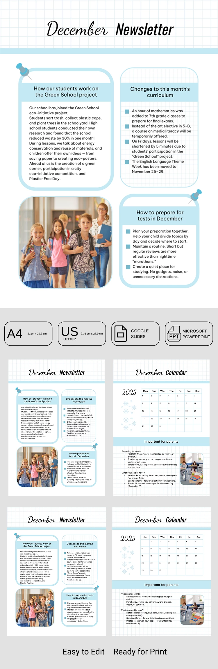 Classroom Newsletter Template – Monthly Teacher-Parent Communication - free Google Docs Template - 10072184