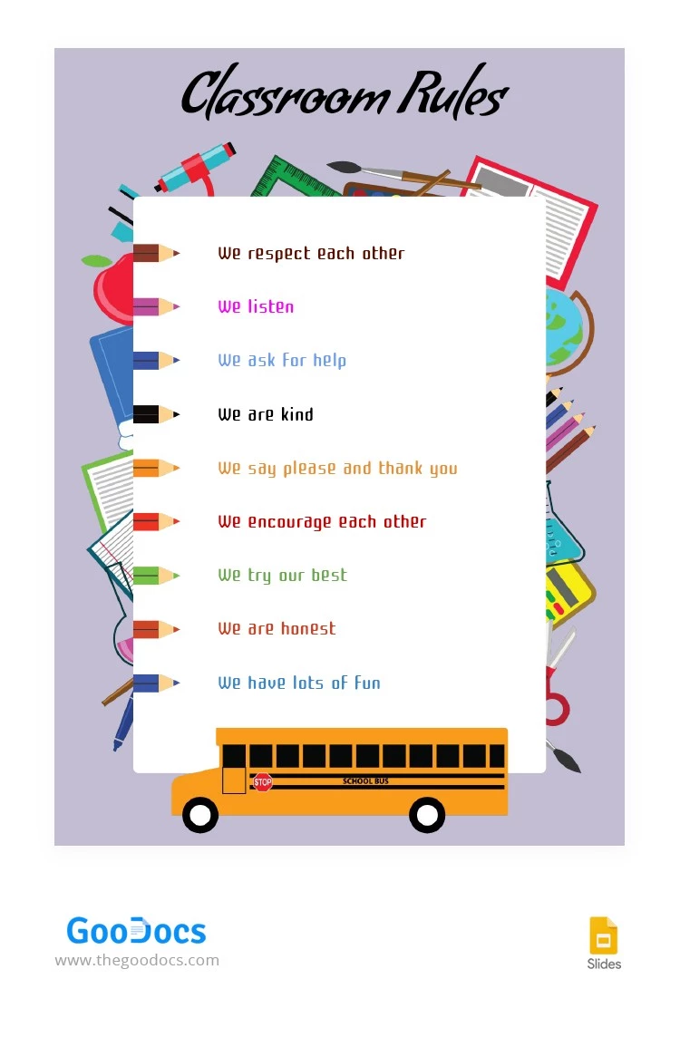 Classroom Rules Announcement - free Google Docs Template - 10064217