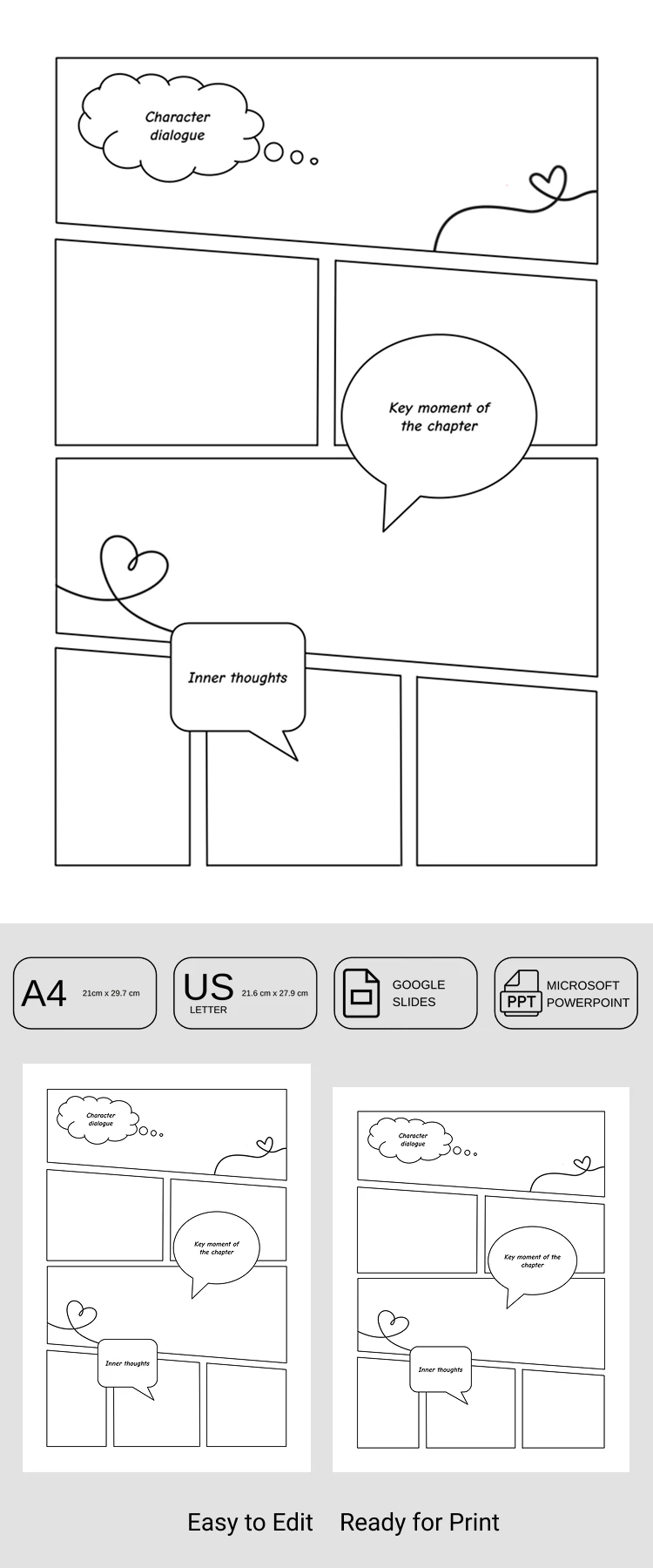 Classroom Style Graphic Novel Template - free Google Docs Template - 10072687