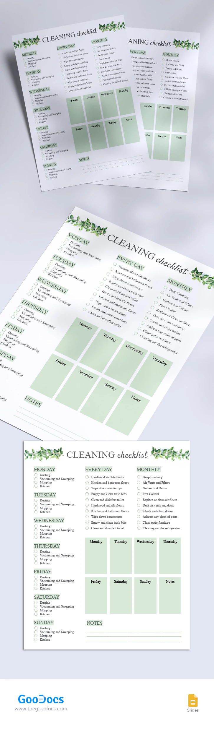 Cleaning Checklist - free Google Docs Template - 10067622