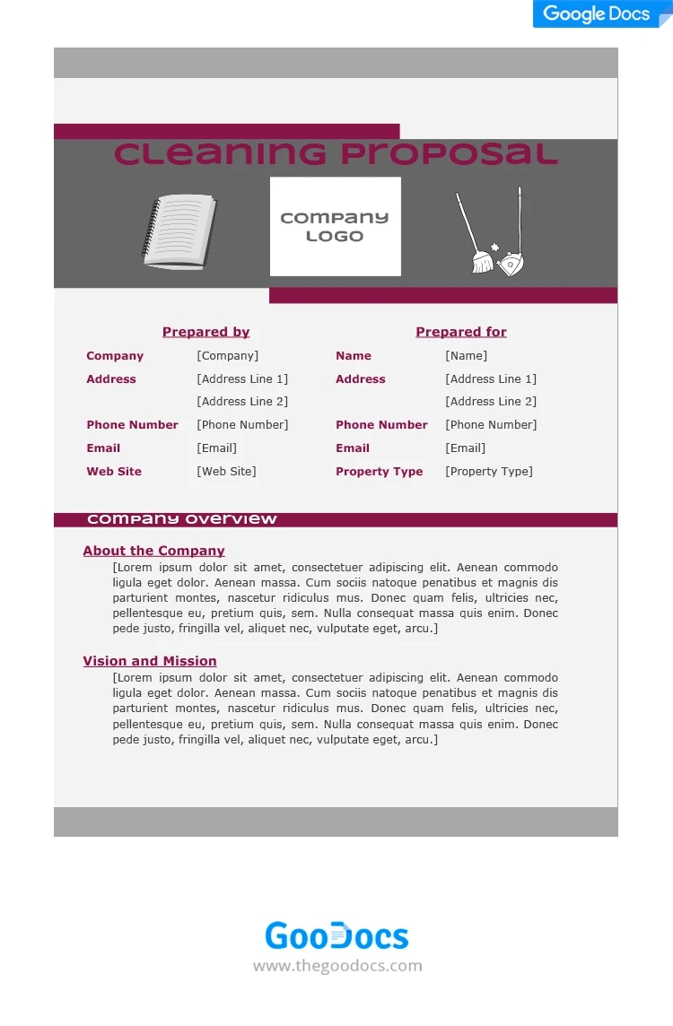 Cleaning Proposal - free Google Docs Template - 10062025