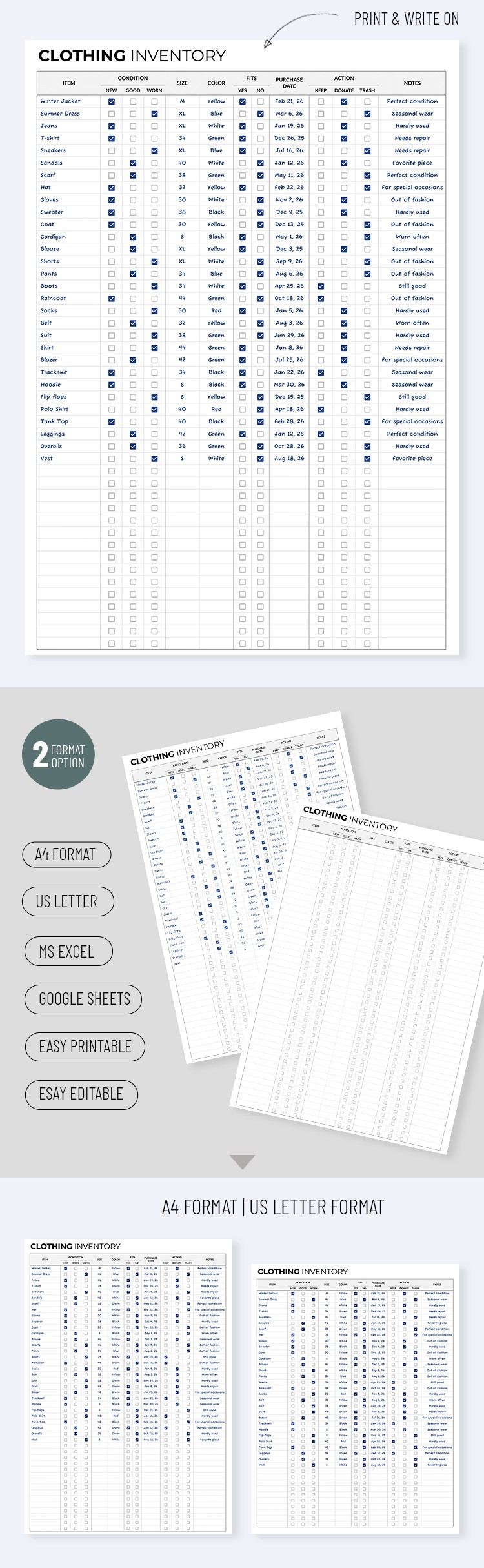 Data Inventory Ropa Free Clothing Inventory Template In Google Sheets