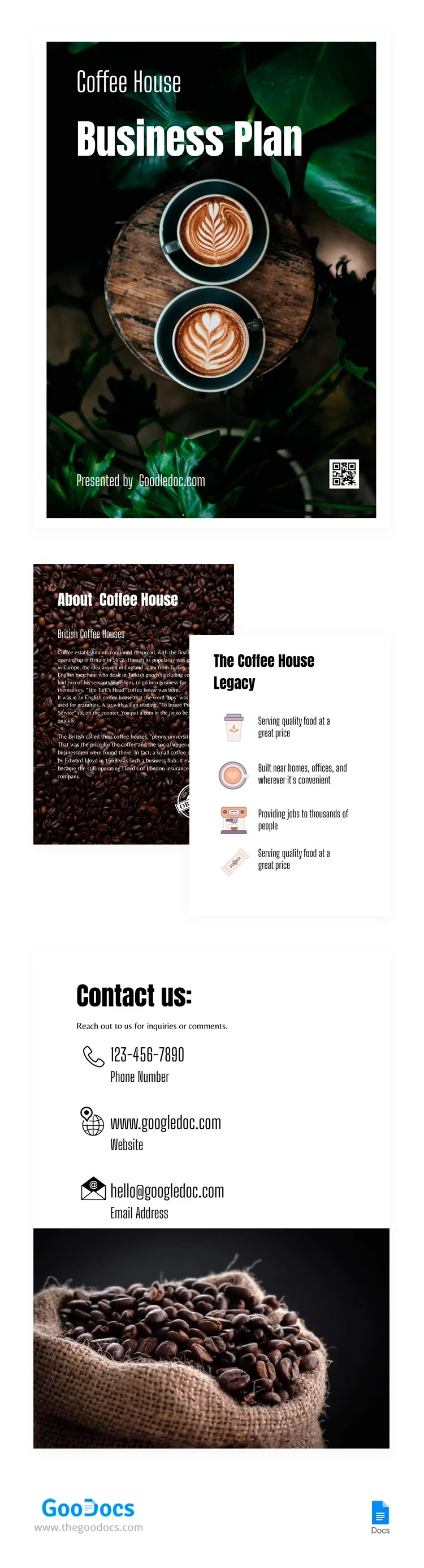Kaffee-Geschäftsplan - free Google Docs Template - 10062909