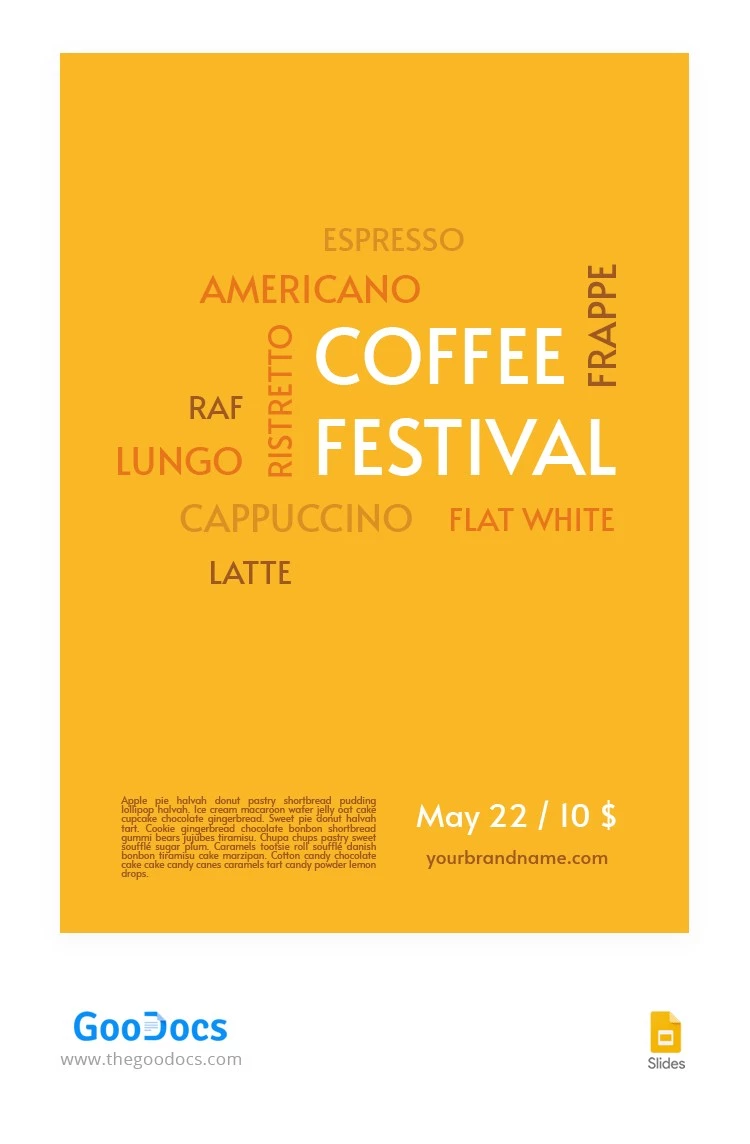 Flyer du Festival du Café - free Google Docs Template - 10063906