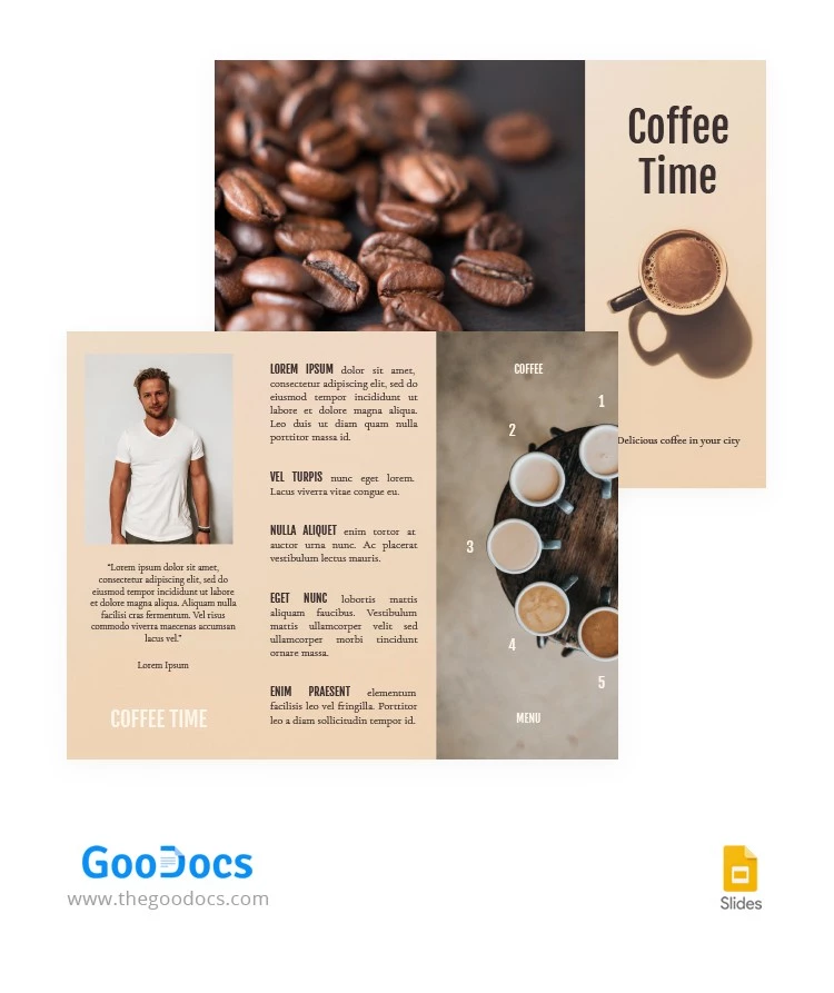 Kaffeezeit-Broschüre - free Google Docs Template - 10062964