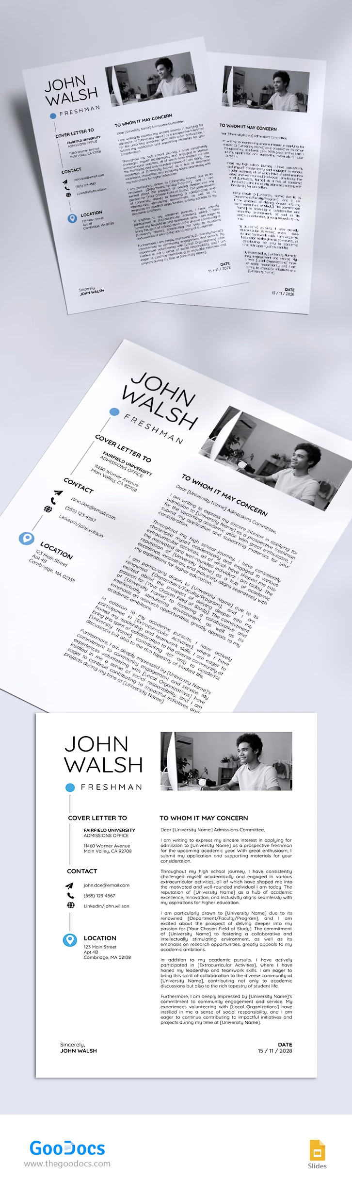 College Resume Cover Letter - free Google Docs Template - 10068019