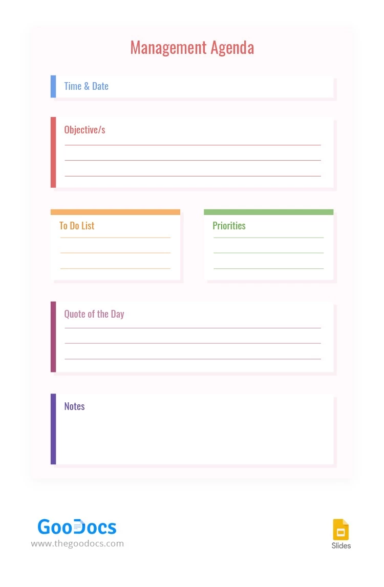 Tagesordnung des Management-Meetings - free Google Docs Template - 10063167