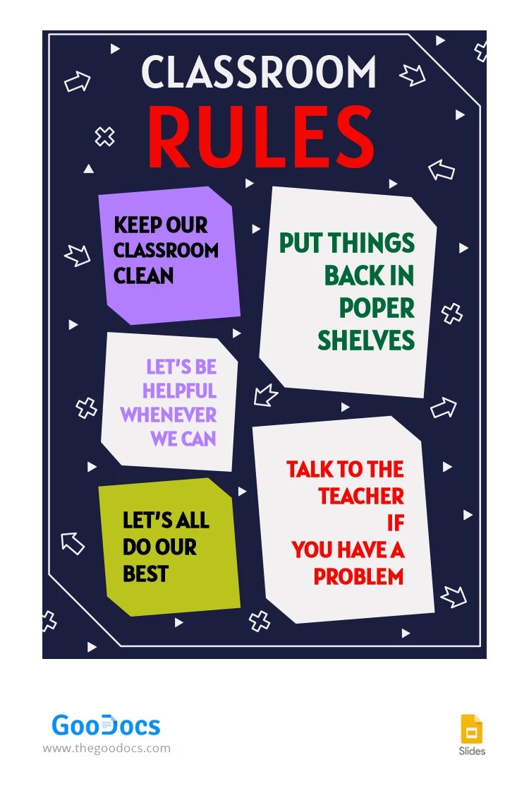Colorful Classroom Announcements - free Google Docs Template - 10065225