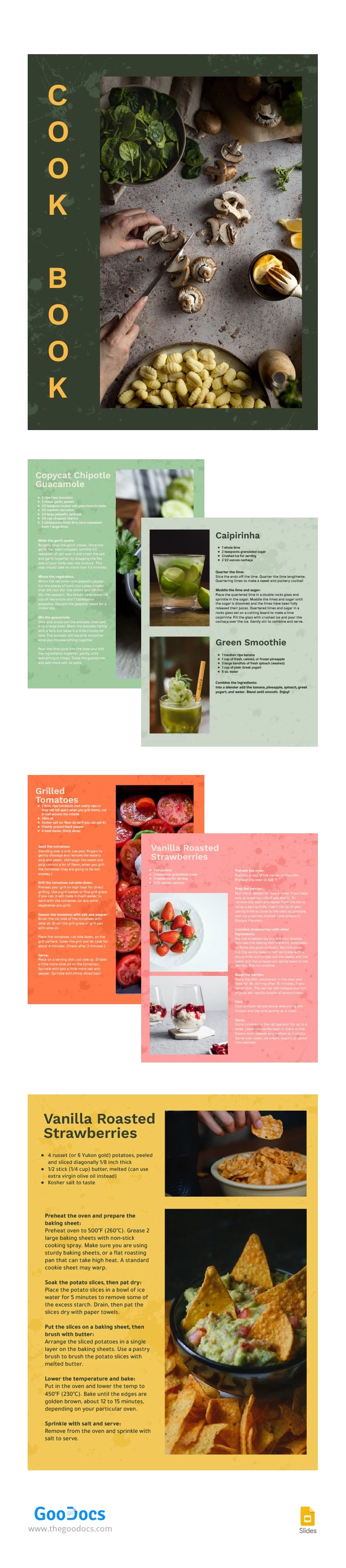 Colorful Cook Book - free Google Docs Template - 10063265