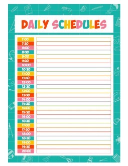Free Colorful Daily Schedules Template In Google Docs