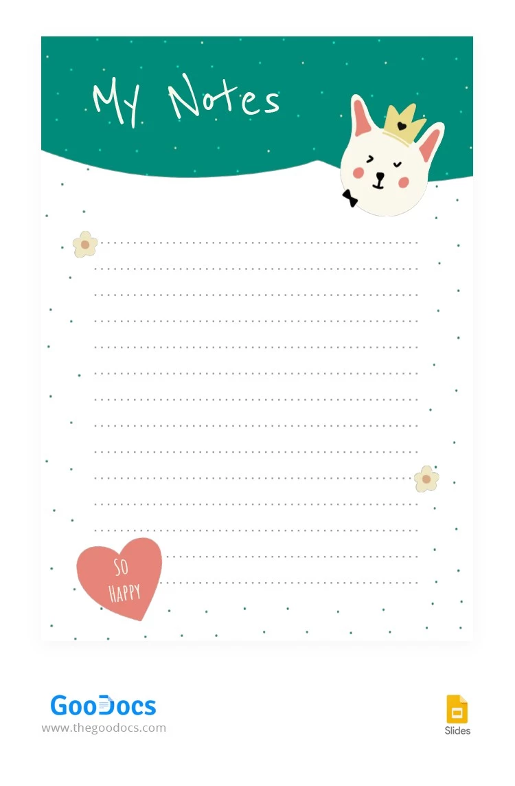 Colorful Doodle Notes - free Google Docs Template - 10063490