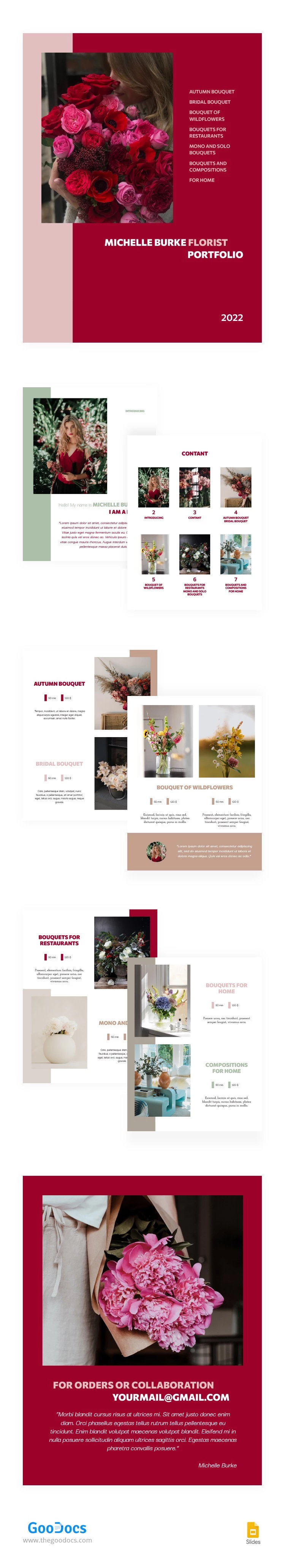 Colorful Florist Portfolio - free Google Docs Template - 10063157