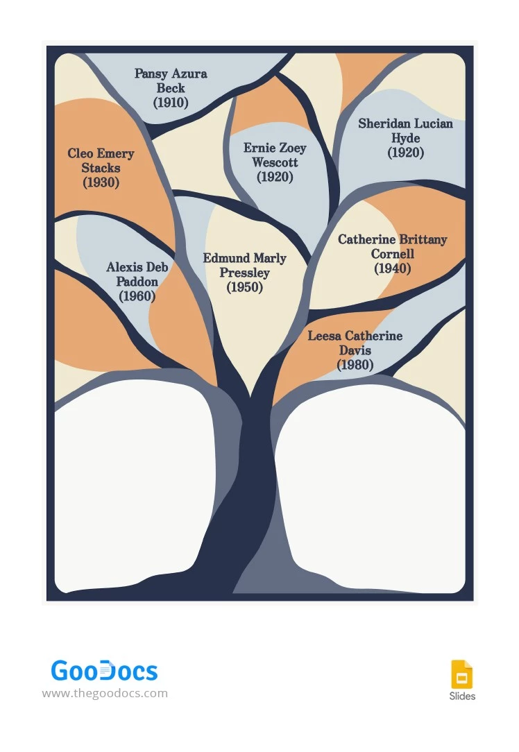 Colorful Interesting Family Tree - free Google Docs Template - 10064920