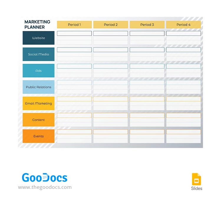 Colorful Marketing Planner - free Google Docs Template - 10065693