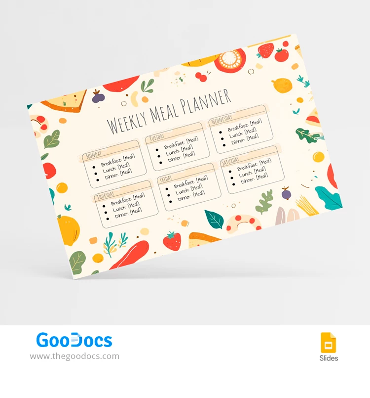 Illustrated Meal Planner - free Google Docs Template - 10068438