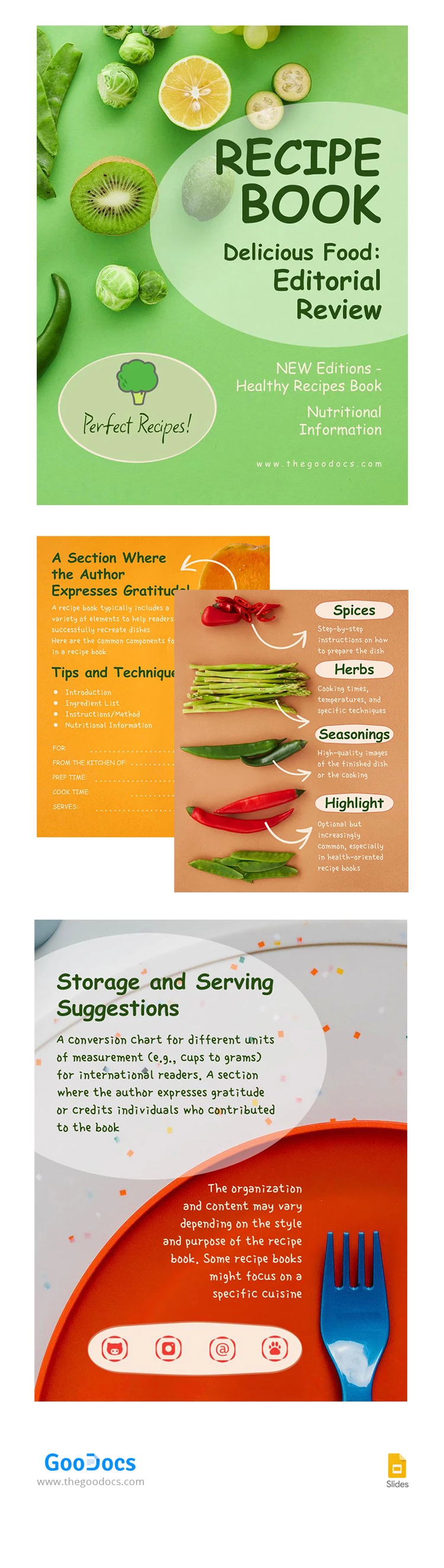 Colorful Recipe Book - free Google Docs Template - 10067852
