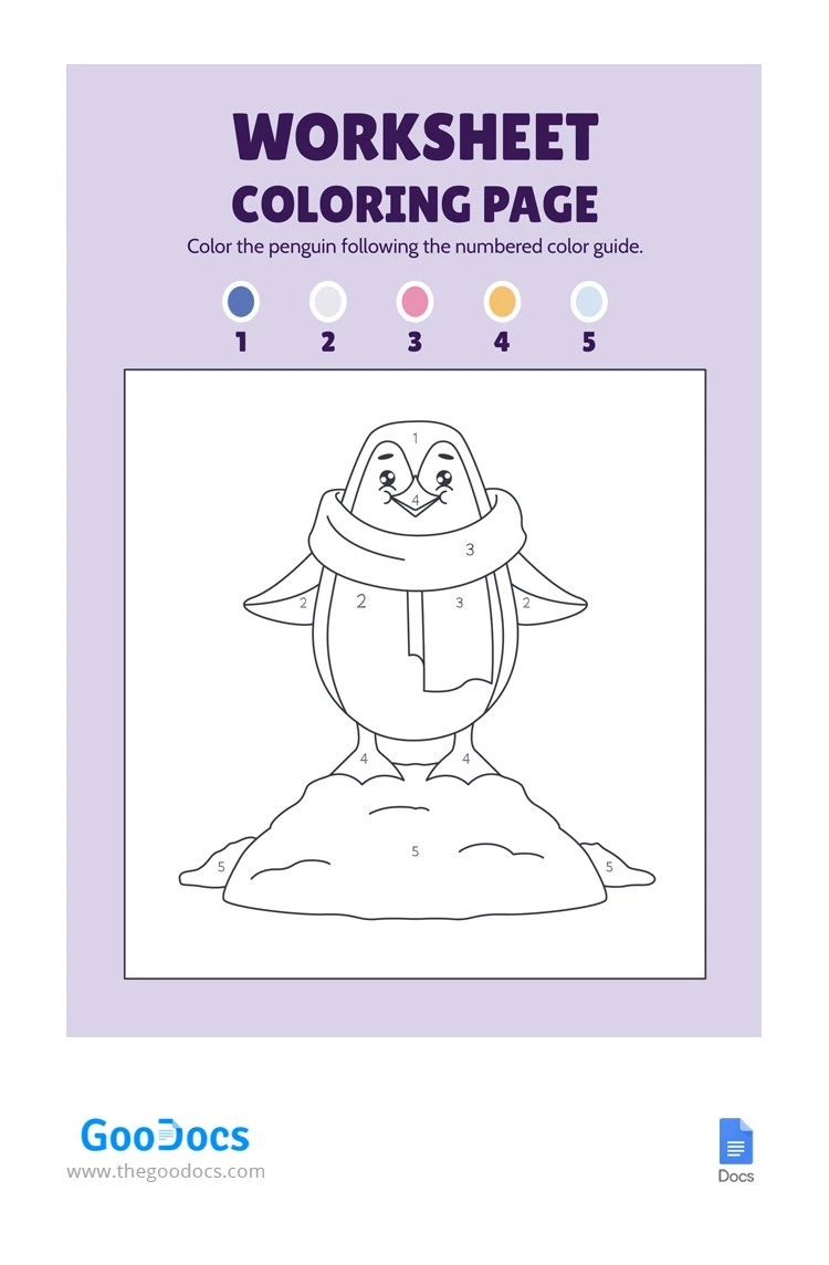 Page de coloriage - Feuille d'exercices - free Google Docs Template - 10062367