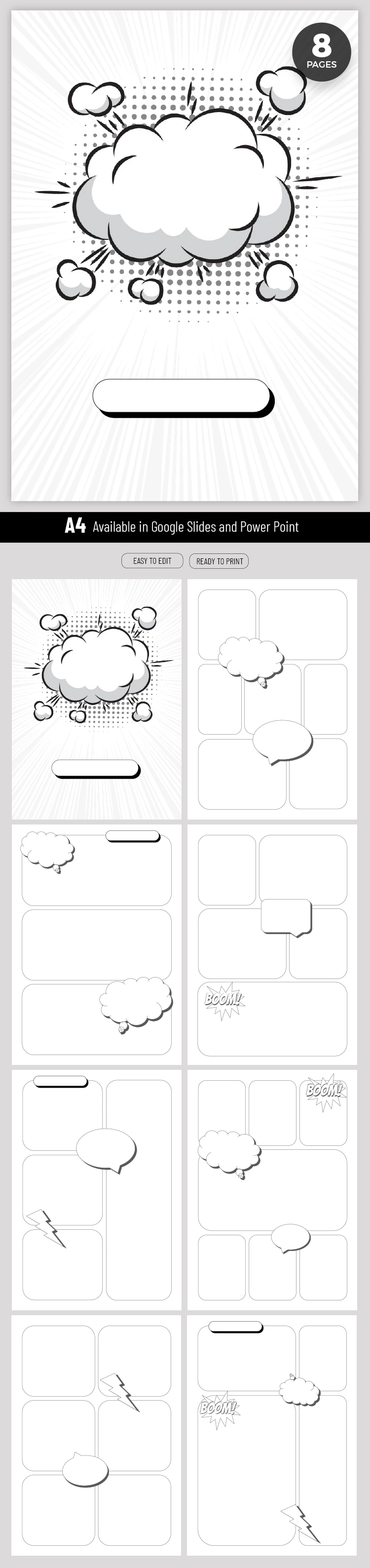 Simple Comic Book - free Google Docs Template - 10069451