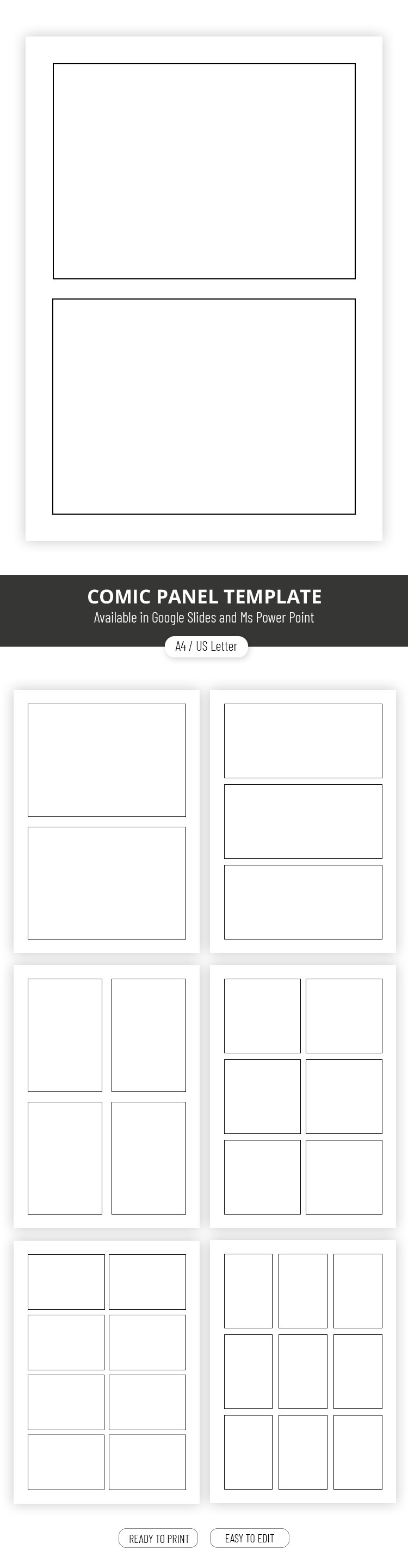 Free Comic Panel Template In Google Slides