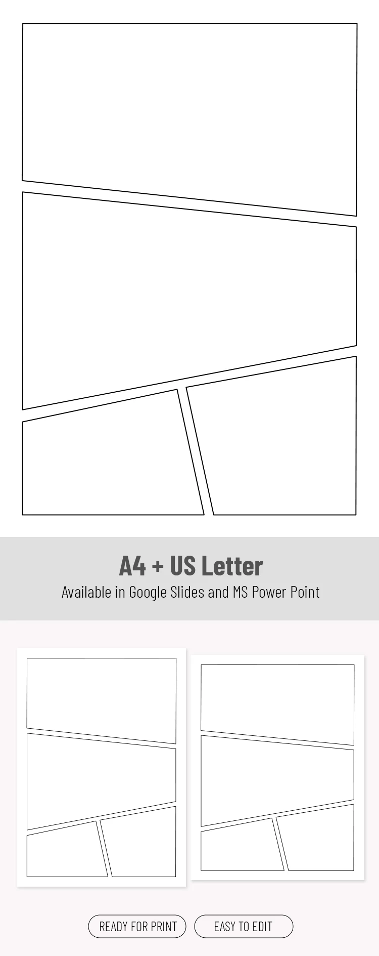 Tirinha em Quadrinhos de 4 Painéis - free Google Docs Template - 10072350