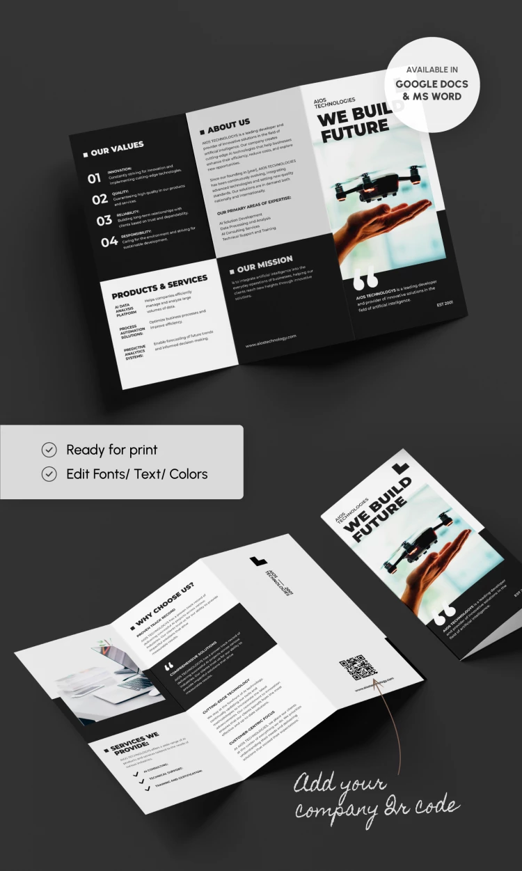 Brochure dell'azienda - free Google Docs Template - 10068829