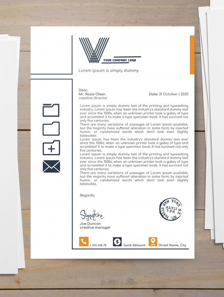 Company Letterhead Design - free Google Docs Template - 10061540