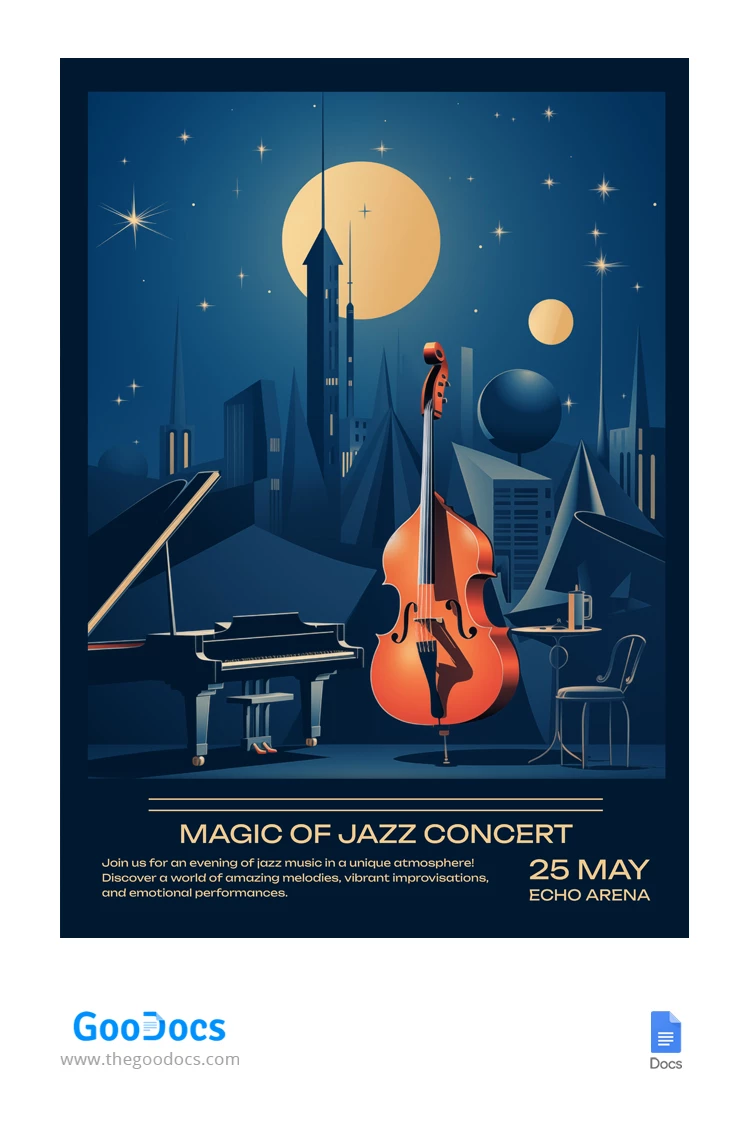 Poster del concerto - free Google Docs Template - 10067613