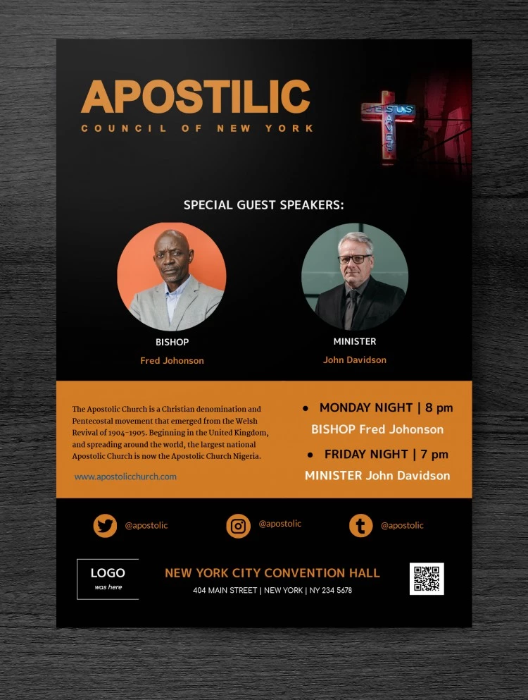 Poster della conferenza della chiesa - free Google Docs Template - 10061770