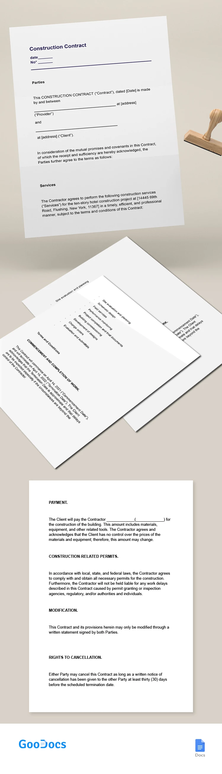 Construction Contract - free Google Docs Template - 10065546