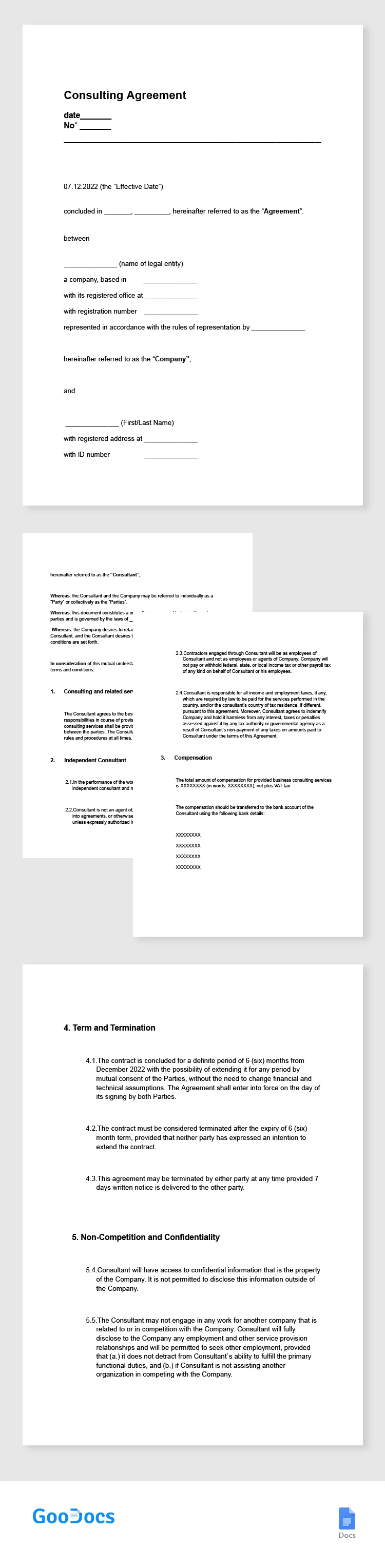 Consulting Agreement - free Google Docs Template - 10065365