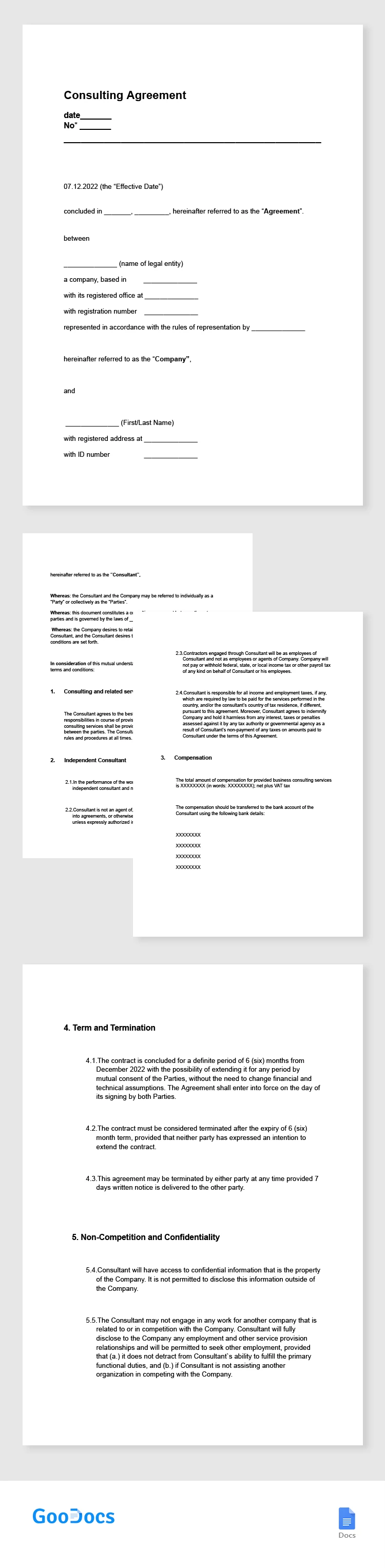 Accord de consultation. - free Google Docs Template - 10065365