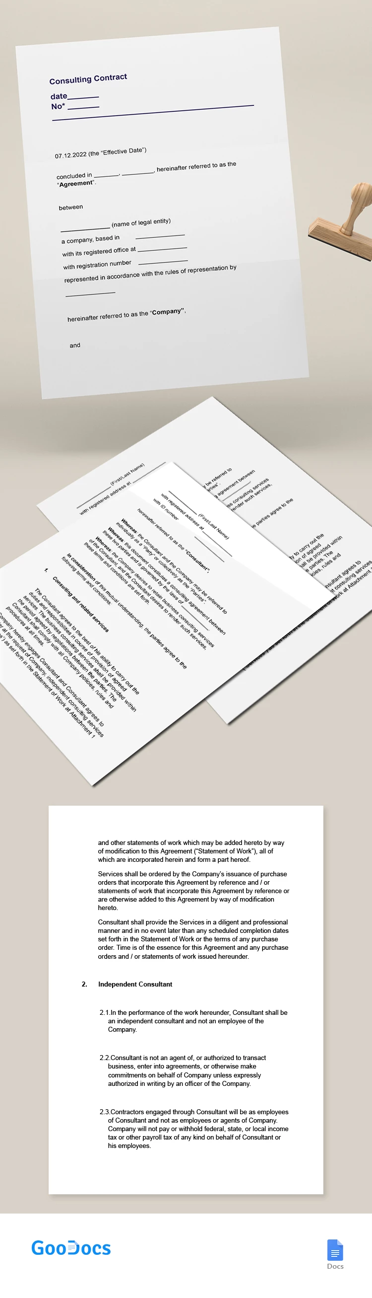 Consulting Contract - free Google Docs Template - 10065550