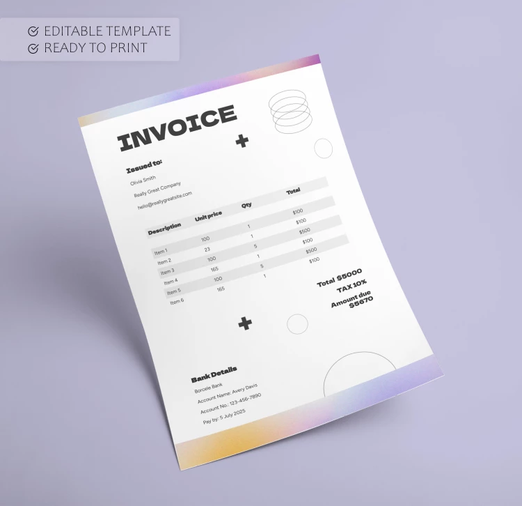 Contractor Invoice - free Google Docs Template - 10068877