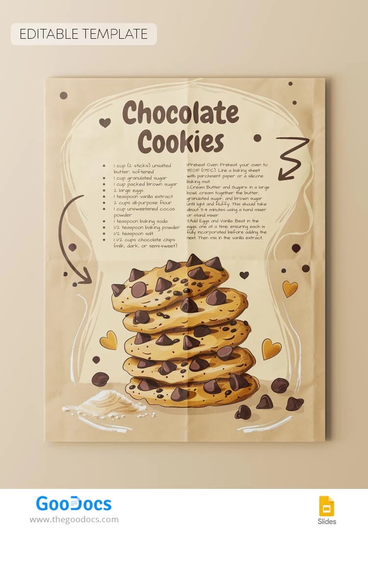 Recette de cookies - free Google Docs Template - 10068722
