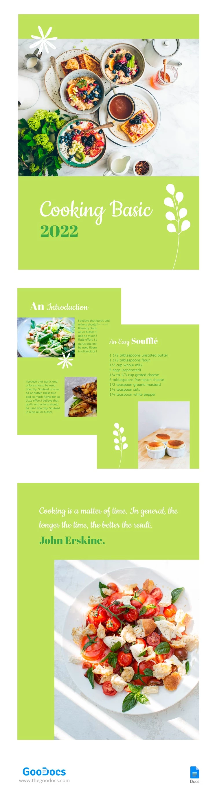 Album photo de cuisine basique - free Google Docs Template - 10064154