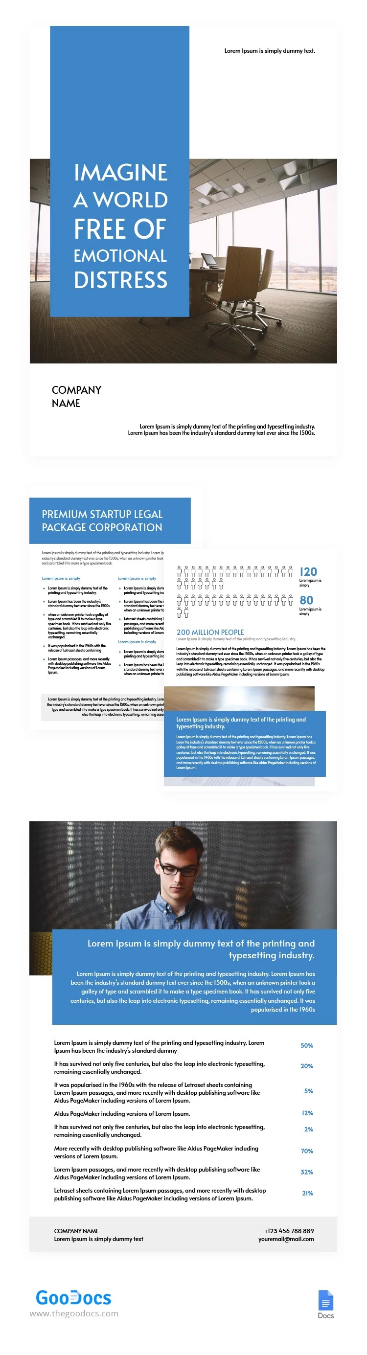 Folheto Corporativo - free Google Docs Template - 10062297