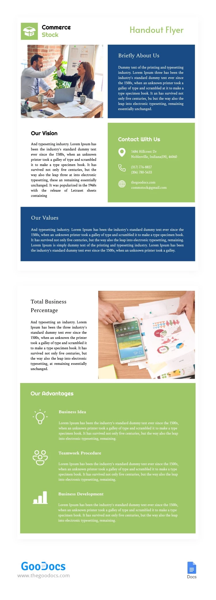 Corporate Handout Flyer - free Google Docs Template - 10063552