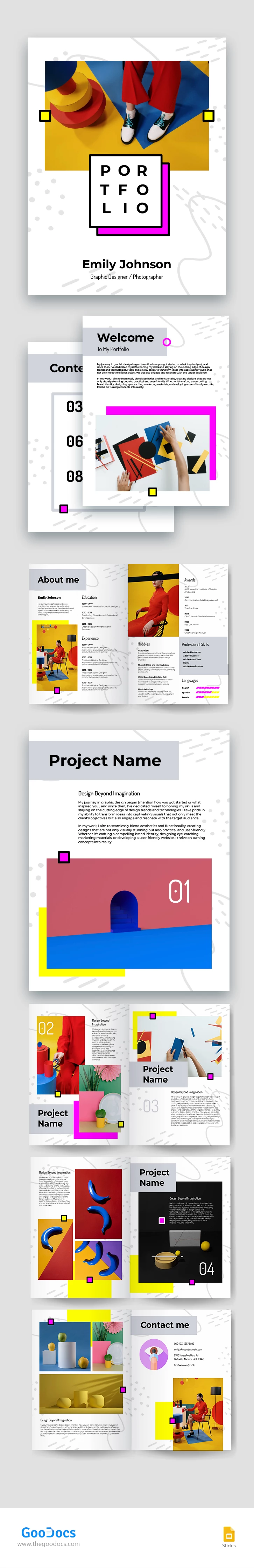 Portfolio du designer créatif - free Google Docs Template - 10067394