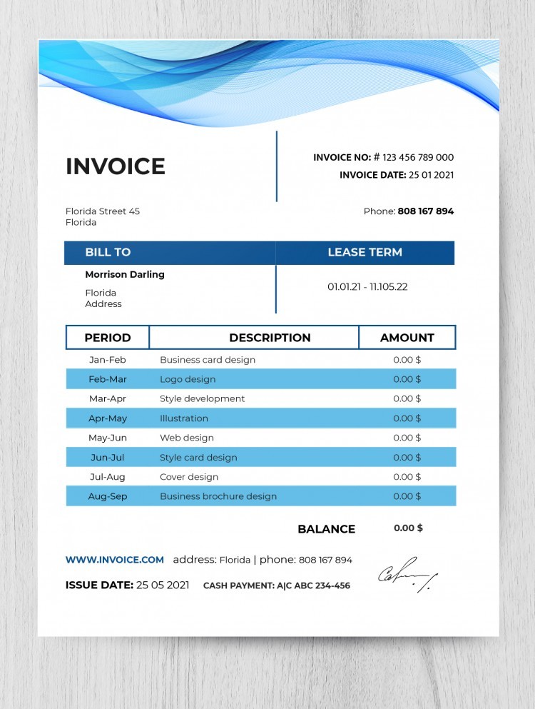 Free Creative Invoice Template In Google Docs and Microsoft Word