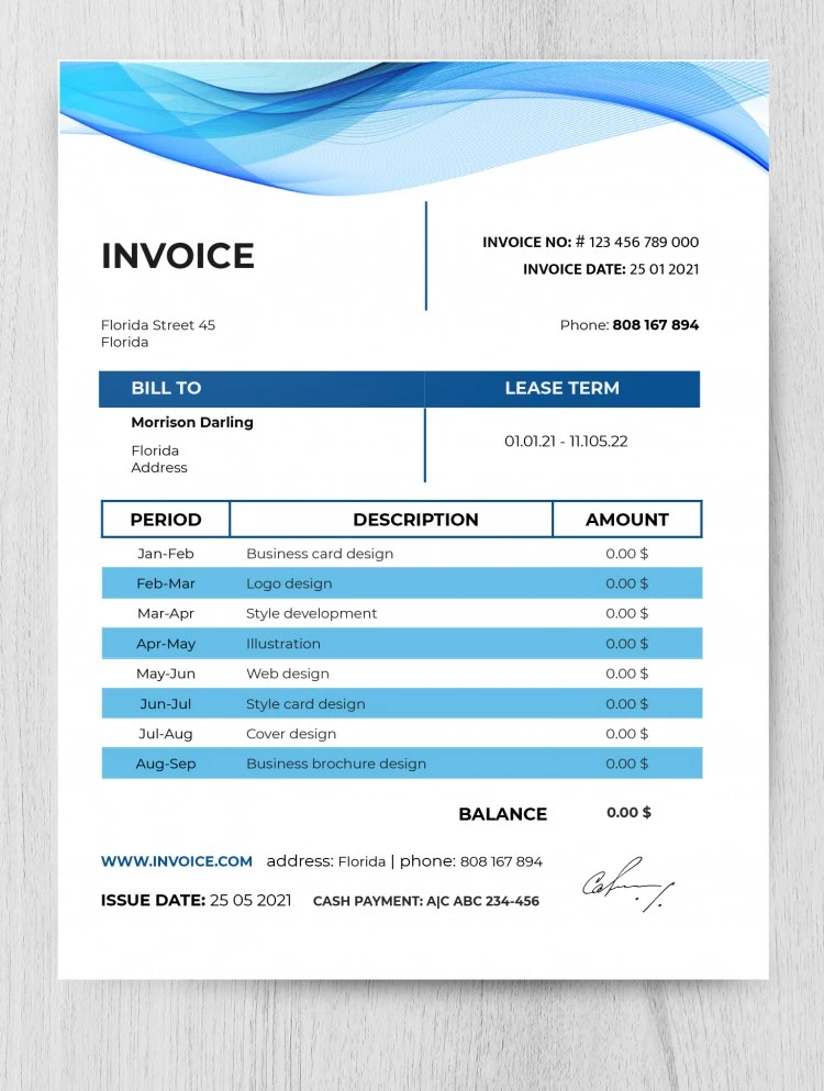 Creative Invoice - free Google Docs Template - 10061767