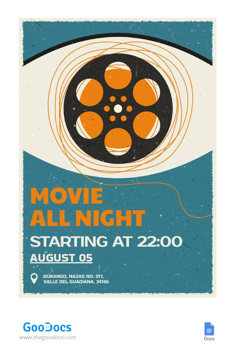 Creative Movie Poster - free Google Docs Template - 10065882