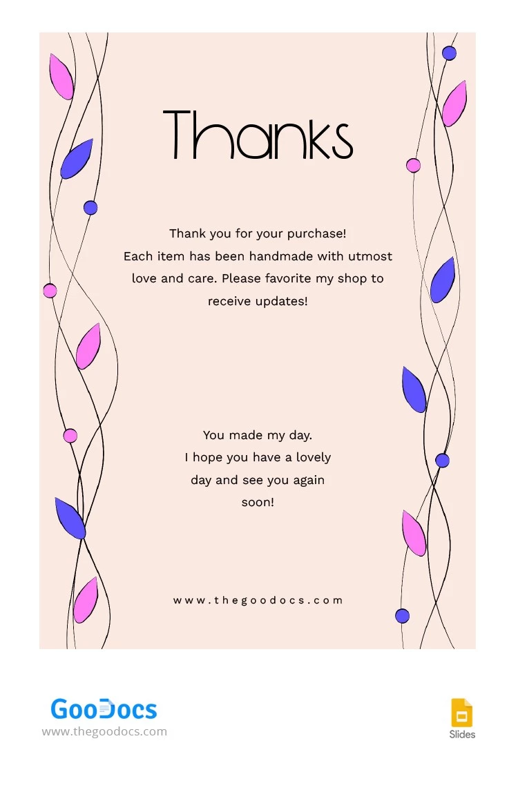 Creative Thankful Note - free Google Docs Template - 10063855