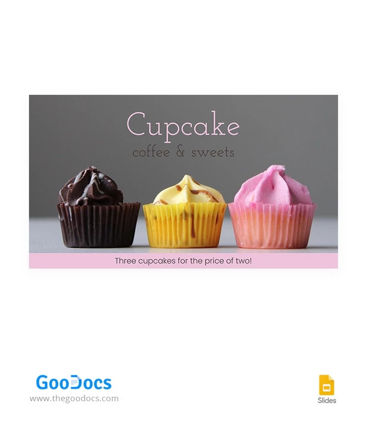 Thumbnail di Youtube per un negozio di cupcakes - free Google Docs Template - 10062665